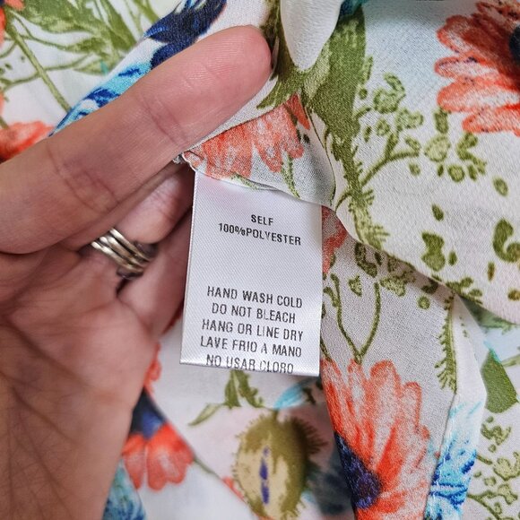 NWT Lil Bees Bohemian Daisy Print Off the Shoulder Bell Sleeve Peasant Top - S - Picture 6 of 9